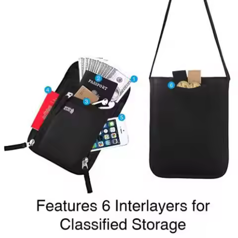 Travel Pouch Neck Wallet Family Passport Holder Organizer Case with RFID Blocking passport wallet tr