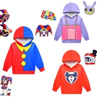 Anime The Amazing Digital Circus Costume for Kids Boy Girl Clown Jacket Hoodies  Mask Halloween Cartoon Character Birthday Clothes Set