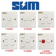 [READY STOCKS] SUM PC-311 1 WAY SWITCH (1 GANG, 2 GANG, 3 GANG, 4 GANG, 5 GANG) / CONTROL SWITCH / S