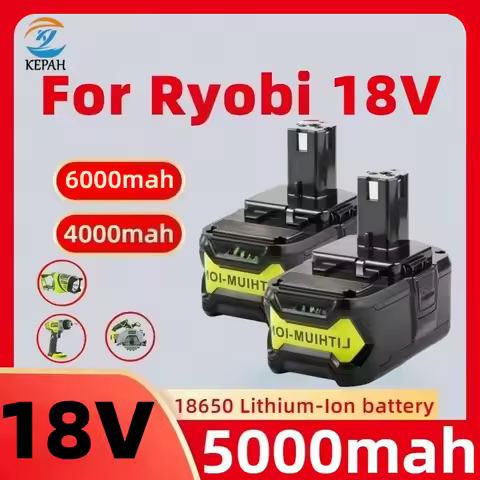 NEW 6Ah/6.5Ah for Ryobi One Plus 18v Battery Li-Ion for P108 P102 P103 P104 P105 P107 P122 PBP005 Ry