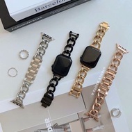 Apple Watch錶帶 玫瑰金 中川秀美同款 金屬連環 不銹鋼 香奈兒 小香風個性 網美 穿搭