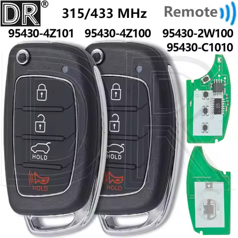 Great 315/433MHz 95440-4Z100/4Z101/C1010/2W100 ID46/4D60/No Chip Car Remote Key For Hyundai SanteFe 