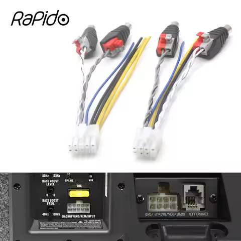 8/10 Pin Plug Car Stereo Amplifier Power Wire Sub-woofer RCA Cable Adapter For Pioneer TS-WX1210A TS