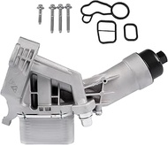 Aluminum Engine Oil Cooler Filter Housing Replacement for BMW 230i 330i 430i 530i X3 X4 B46B48 2.0L 