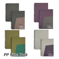 PP Note Book | B6 A5 PP Notebook | Spiral Wire O Bullet Journal | Hard Cover Daily Planning Planner | Buku Nota | 筆記本