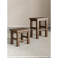 Small wooden stool made of rubberwood, solid wood square stool, wooden stool for home use, living ro