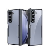 【XUNDD 訊迪】軍事防摔+自帶玻璃貼 三星 Galaxy Z Fold6 鏡頭全包覆 摺疊手機殼(夜幕黑)