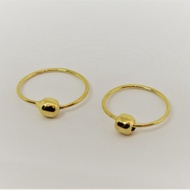 Round pepper earrings for children and adults, genuine gold content 700 70% 16k 22 gold for children