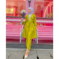 Blazer Women Long Blazer+Pants Women Hijab Series | Blazer Set | Women's Suits | One Set Women