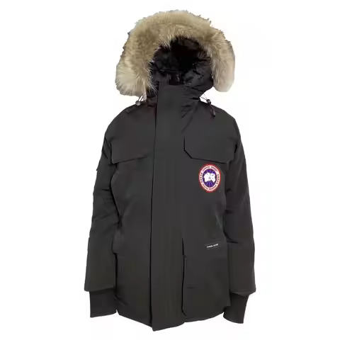 Canada Goose | Expedition Fur-Trim Down Jacket in Black Nylon