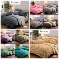 Jessica Code Floral Pattern Printed [Complete Set Including Duvet] Bed Sheet + Duvet 3.5/5/6 Feet P.