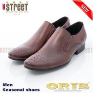 【街頭巷口 Street】 ORIS 男款 經典百搭素面 上班族必備款式 紳士皮鞋 SB15502N03 咖啡色