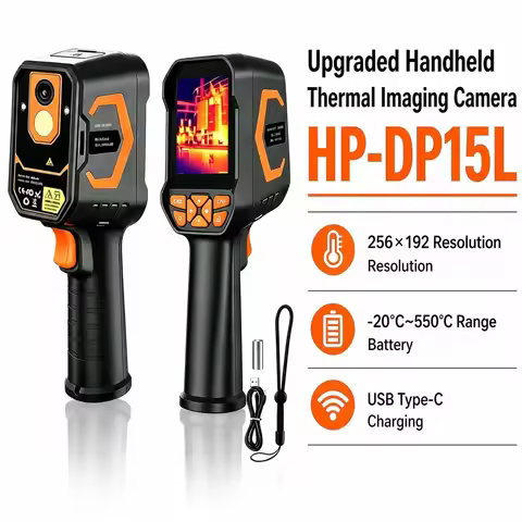 Handheld IR Thermal Imager HoldPeak DP15L 512x384 Super‑Resolution 25Hz 2.8"LCD‑20~550℃ Camera for H