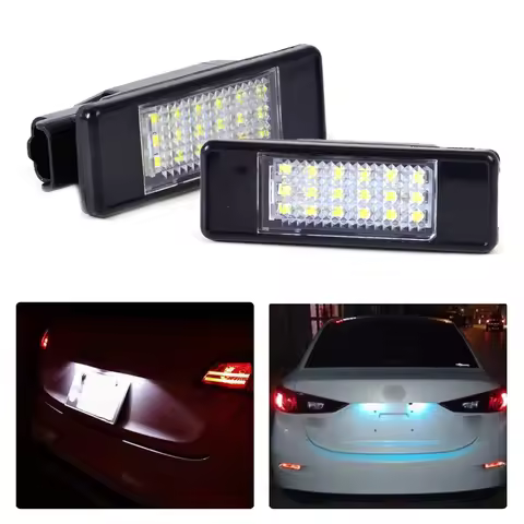 CITALL 2pcs License Plate Light Lamp 18 LED 6340G9 6340A5 6340G3 6340F0 for Peugeot 207 308 406 407 