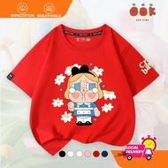 Girl Tshirt [CRYBABY Crying Again] Cotton Top Cute Children Unisex Short Sleeve Casual T Shirt 2-12 