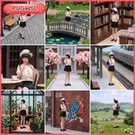 [pugwsl] 1/24 Miniature Figure Tiny People Sand Table Ornament Scene People Desk Decoration, Collect