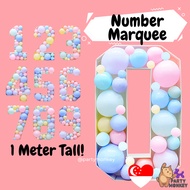 [SG Seller] 100cm Large Number Marquee Balloon Number Box DIY Balloons Age Box Filling Balloon Foamb