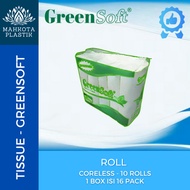 Tissue GREEN SOFT ROLL CORELESS / BONELESS 10 ROLL (PER BUNDLE)