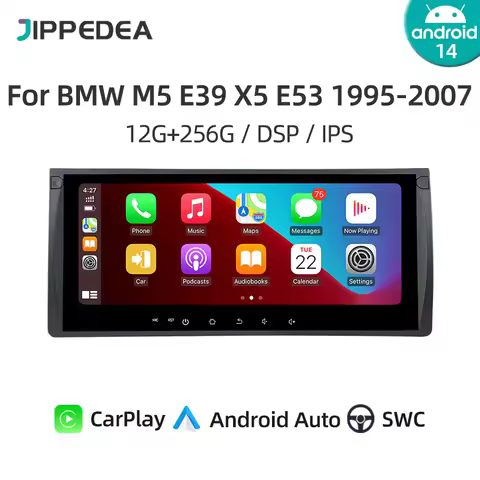 Android 14.0 Car Multimedia Player CarPlay 4G WiFi GPS Navigation Bluetooth RDS Stereo Car Radio For