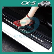 Mazda CX-5 CX5 KE 2013 - 2017 Door Sill Protector Plate Carbon Stickers KE 2013 - 2017 Berjaya Auto 