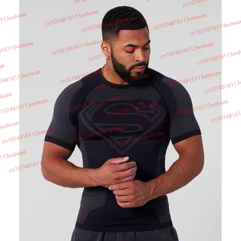 2026 Superman Fitness Suit Unisex Gothic T-shirt Superhero Muscle T-shirt Outdoor Comfortball Gym T-