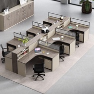 Office desk chair combination/Staff desk desk 4/6 Person office work table employee desk Meja Staf B