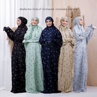 Balinese rayon travel mukena for adults, rosiana motif, pocong mukena, travel mukena