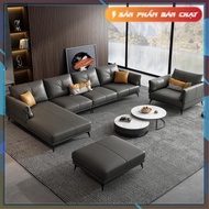 L corner living room sofa Leather corner sofa 2m5x1m6 and 3mx1m8