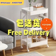 🌟包送貨- 免安裝廚房收納架 廚房置物架 多層收納櫃 家用可移動儲物架 帶轆 折疊架 小推車 靜音耐磨滑輪360°旋轉 Kitchen storage rack