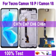 6.8 "หน้าจอ LCD สำหรับ Tecno Camon 18P CH7 CH7n สัมผัสหน้าจอ LCD อะไหล่ทดแทนประกอบหน้าจอดิจิตอล