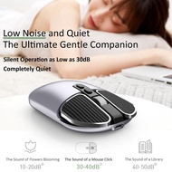 Wireless Mouse with Bluetooth Dual Mode (BT5.1+USB 2.4G) Rechargeable Silent Low Power Consumption P