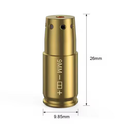 Calibrator 9MM short red and green laser calibration tool, suitable for pistol and rifle shooting pr