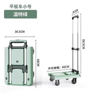 手推車拉貨小推車摺疊四輪小拉車重型快遞物流搬家靜音平板車