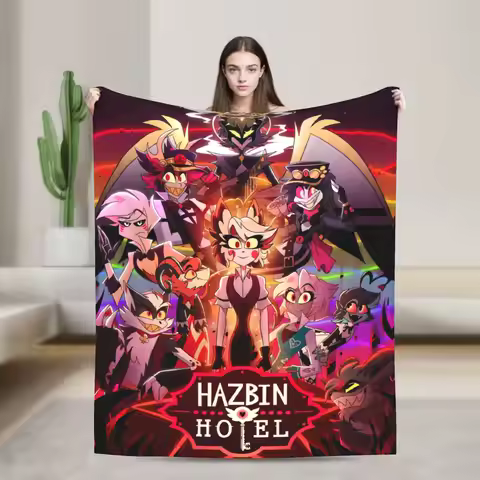 H-Hazbin Hotel season 2 Blanket Quality Super Soft Throw Blanket Winter Travel Bedroom Novelty Bedsp