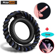 sheyi Silicone Dual  Ring  Stretchy Longer Harder Stronger Erection Cock Ring Better Sex Erection Enhancing and Orgasm Sex Toy