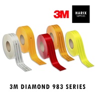 3M 983 Series Solid Diamond Grade Reflective Red White Adhesive Conspicuity Marking Tape Safety Road