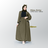 Gamis Wanita Dress Muslim Kekinian Polos Busui Terbaru - Radwah Rafanda