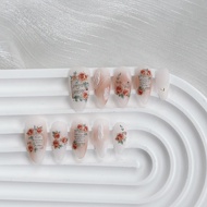 French retro letter handmade nail rose net red letter three-dimensional nail art patch