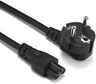 TYSY Computer Power Cord EU Power Adapter Cord 2m 3m Euro Plug IEC C5 Power Cable For HP Notebook Asus Dell Laptop PC Monitor LG TV (Color : 0.3m)