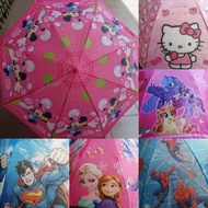 Ready Stock 🔥Umbrella Frozen, Unicorn, Princess, Hello Kitty, Sofia, Batman, Etc