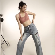 ERRORIST Camisole Lowback Pink/Blue Backless Cross Strap