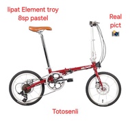 SEPEDA LIPAT 16 ELEMENT FOLDING BIKE TROY PASTEL 8 SEEPD