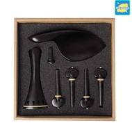 NIUYO violin tailpiece Set, Complete Set Ebony Material Violin Accessory Parts Set, Premium 4/4-3/4 