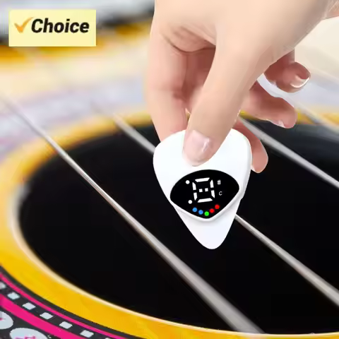2 in 1 Guitar Picks Tuner Digital Electronic Tuner Electric Guitar Tuner for Acoustic Electric Guita