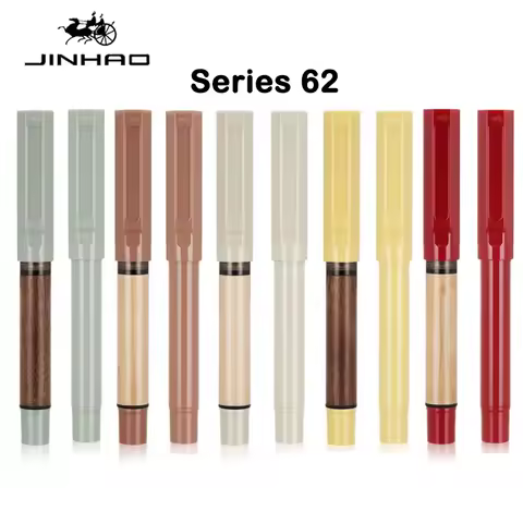 JINHAO 62 Wood Fountain Pen Luxury F EF Nib Writing Ink Pen Elegant Calligraphy ink Pens Office Scho