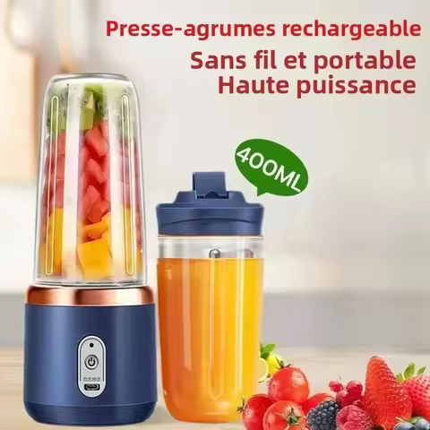 Portable Blender Bottle Electric 6 Blades Multifunction Juice Blender Fresh Juice Smoothie Blender I