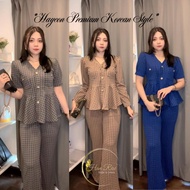Hayeon Premium Korean Style Pants Set Baju Set Seluar