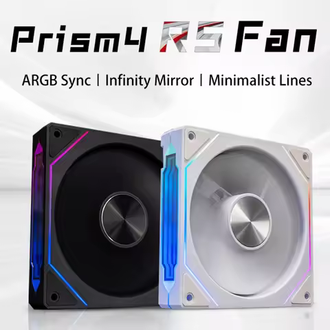 Prism 4RS ARGB CPU Fan 120mm PC Case Fan Infinity Mirror Design 5V 3PIN Case Cooler Fan 800-1800RPM 
