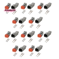 DT 2-Pin Waterproof Electrical Connector DT06-2S DT04-2P Inlet Air Temperature Sensor Plug with Roun