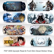 PSP 2000 / 3000 /PS Vita PSV 1000 /2000 2pcs/pk Read &amp; Front Skin Decal Sticker Wrap / Skin Sticker Cover Theme Stickers
